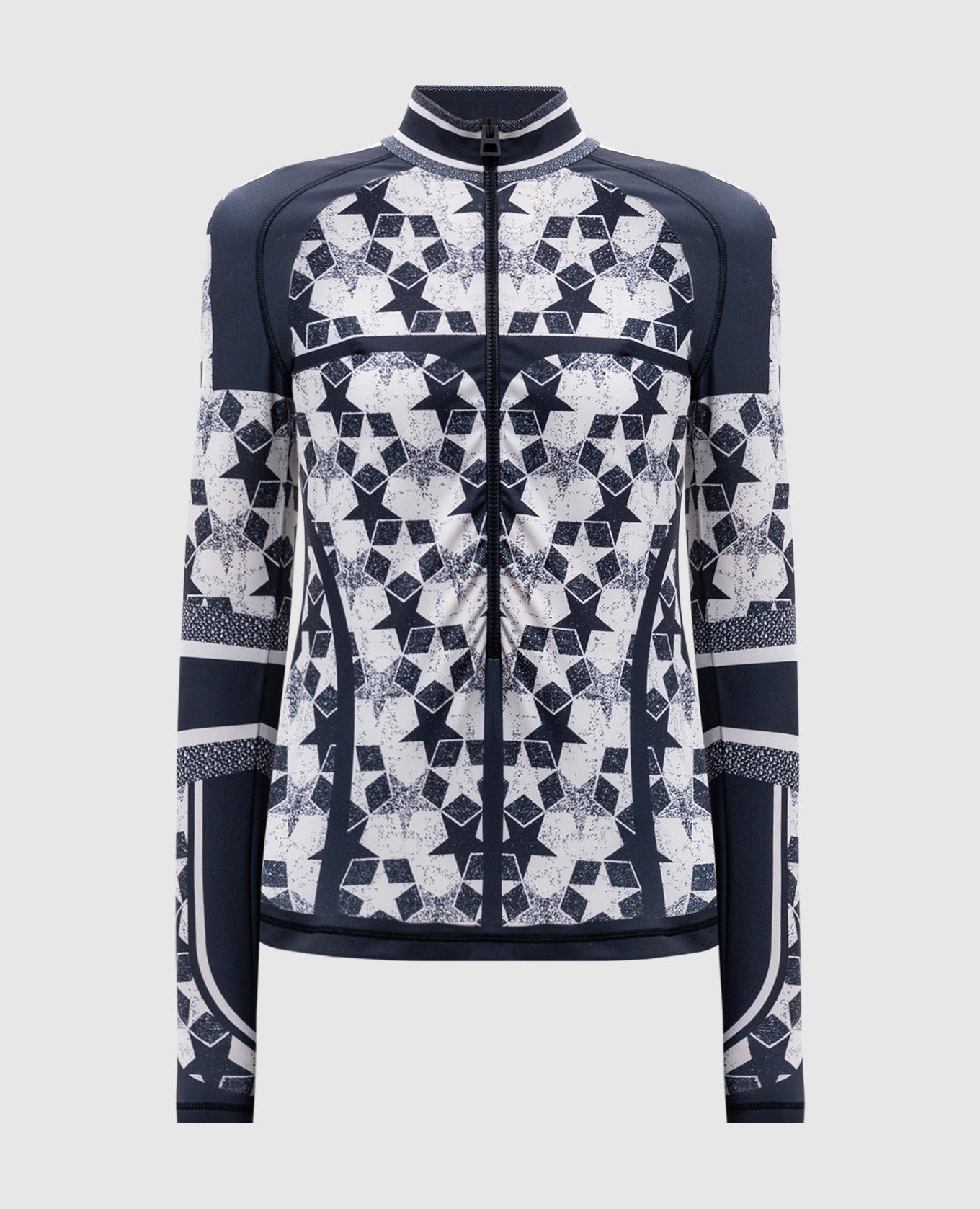 

Серая спортивная куртка в принт, Серый, Спортивные куртки