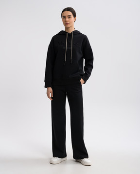 Max Mara Черные худи AGATA с вышивкой логотипа AGATA