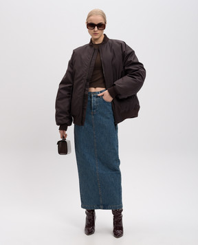 WARDROBE.NYC Синя джинсова спідниця з патчем логотипа W2097PC