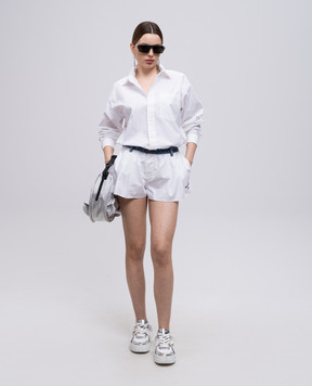 Alexander Wang Белые шорты с вышивкой логотипа 4WC2254840