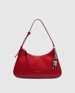 Givenchy Червона шкіряна лакована сумка-хобо Lucky Lock BB511JB25Y