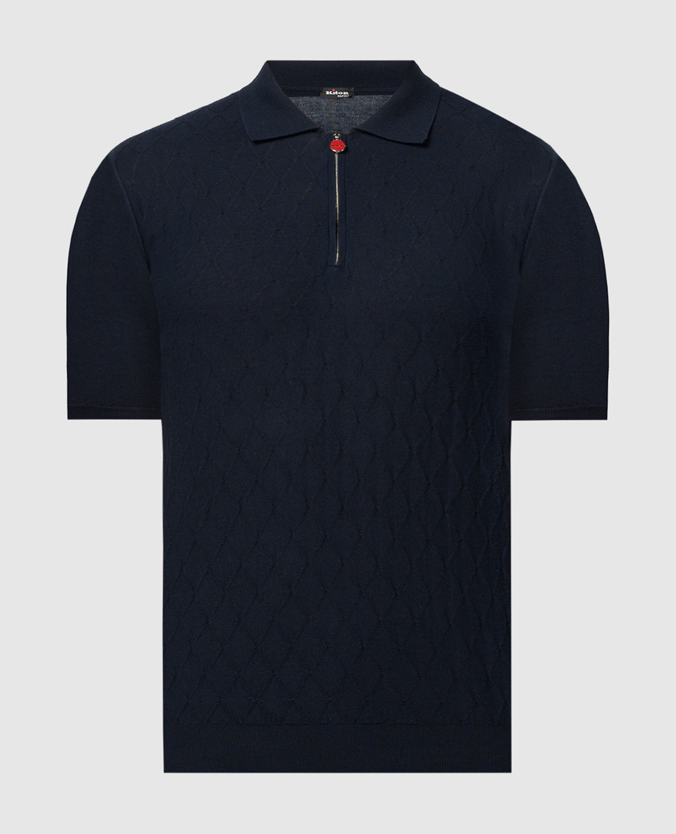 Blue polo with a pattern