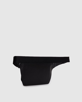 Cashmere&Whiskey Черная кожаная поясная сумка с тиснением логотипа BUMBAG