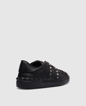 Valentino Чорні шкіряні кросівки Rockstud Untitled 6Y2S0931BXE