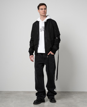 Ann Demeulemeester Черный бомбер Dries 2401MJA47FA416