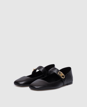 Valentino Чорні шкіряні балетки MARY-JANE BALLERINA 5W2S0JV2EEY