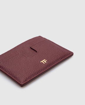 Tom Ford Фіолетовий шкіряний картхолдер з монограмою логотипа S0523LCL095G