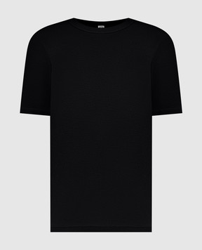 Toteme Черная футболка в рубчик 241WRT1459FB0094