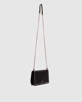 Valentino Черная кожаная сумка кросс-боди ROCKSTUD 7W2P0Y59VSH