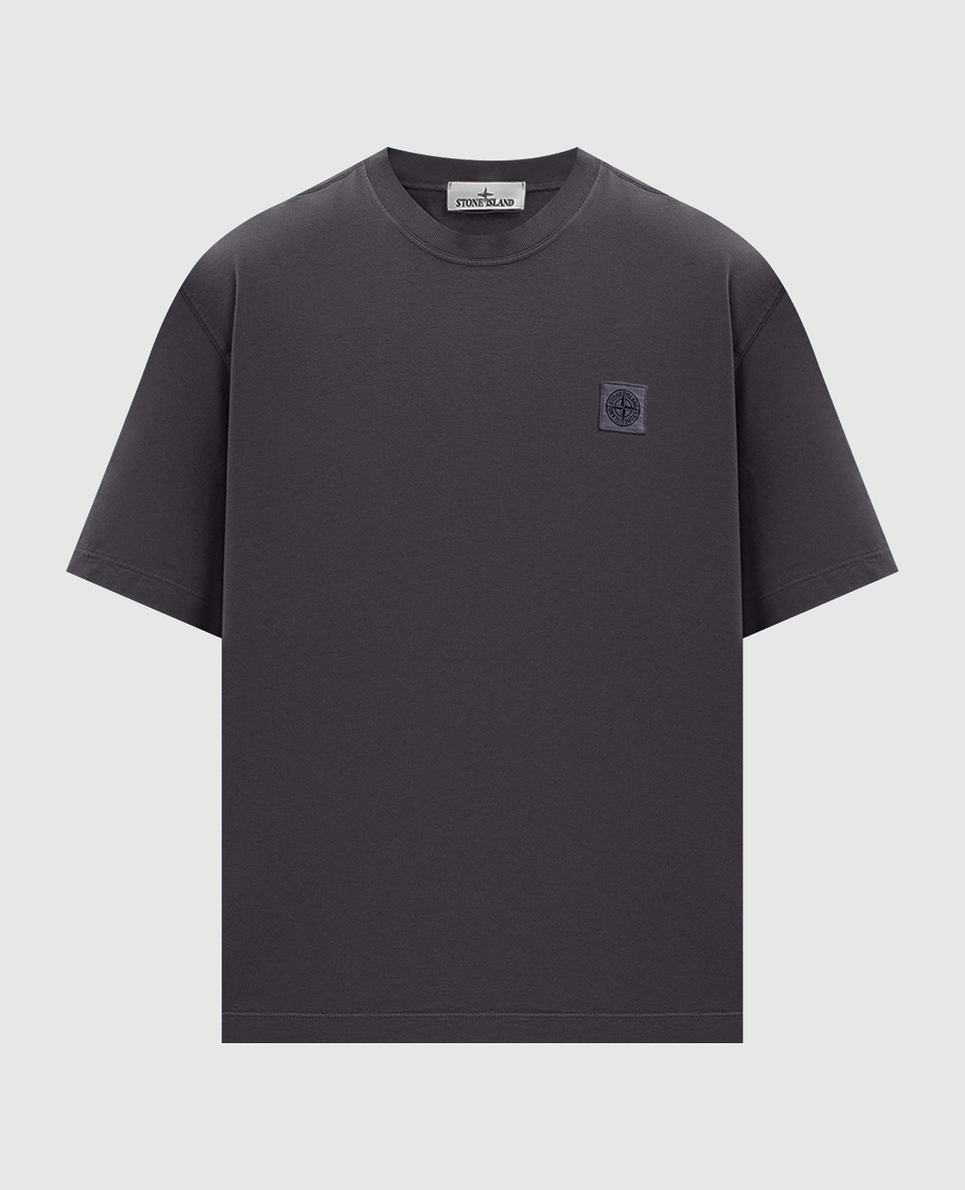 

Серая футболка с нашивкой логотипа, Серый, Футболки