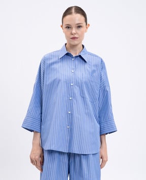 Max Mara Weekend Блакитна сорочка ZAVORRA в смужку ZAVORRA