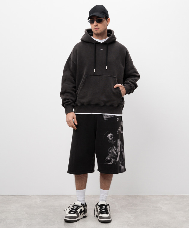 Off-White Серые худи с принтом OMBB085C99FLE015 изображение 2