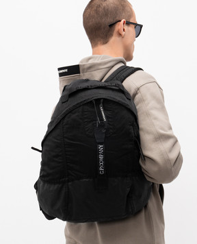 C.P. Company Чорний рюкзак з логотипом MAC115A005269G