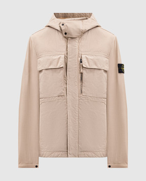 Stone Island Бежева куртка з патчем логотипа K2S15Q100012S0240