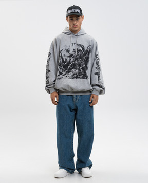 Vetements Сині джинси з нашивкою логотипа UH76DP250VB