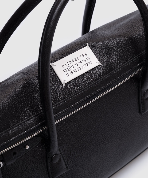 Maison Margiela Черная кожаная сумка 5АС с логотипом SB2WD0076P5348 изображение 4