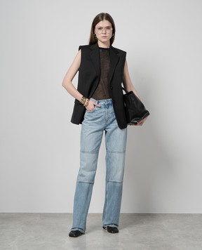 Helmut Lang Блакитні джинси з акцентними швами O01DW207
