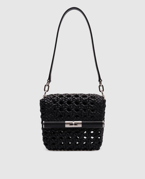 Dolce&Gabbana Чорна шкіряна плетена сумка BM2445A9N78