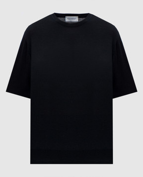 John Smedley Черный топ Honor из шерсти HONOR