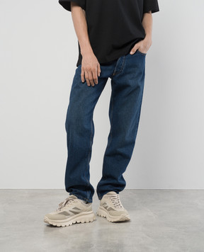 Off-White Сині джинси прямого крою OMYA175C99DEN004