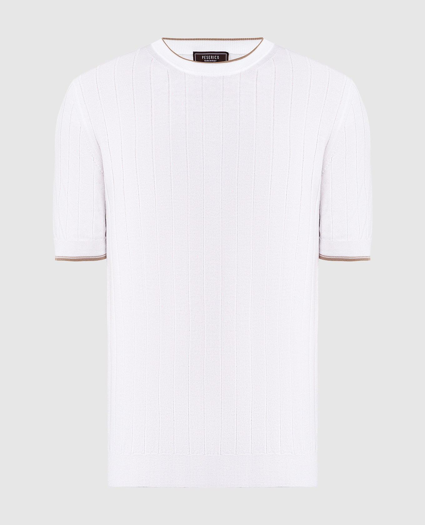 White t-shirt in a textured pattern
