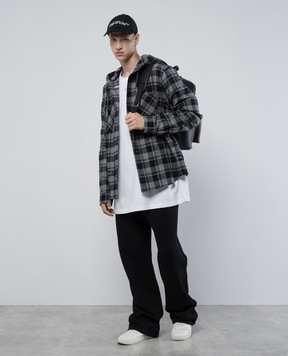 Off-White Білий лонгслів з принтом логотипа OMAB091C99JER001