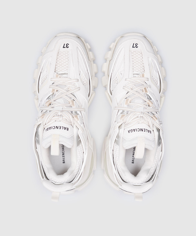 Balenciaga Белые кроссовки Track с логотипом 542436W1GB1 изображение 4