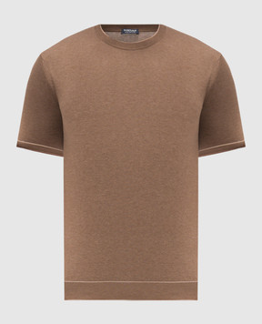 Bertolo Cashmere Коричнева футболка 902204002056