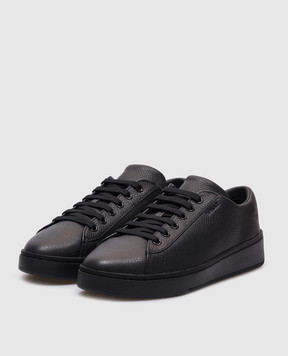 Bally Чорні шкіряні кеди з логотипом MSK0C5VT740