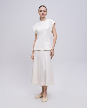 Jil Sander Белая юбка миди J02MA0258J20232