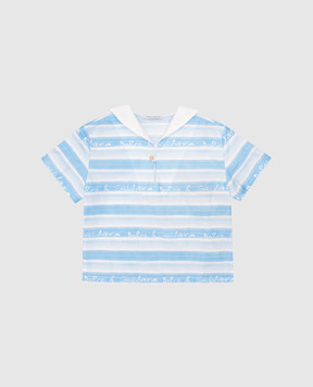 Dolce&Gabbana Детская голубая рубашка с логотипом L14S28HS5SS