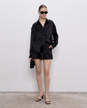 Jacob Lee Черные шорты из шелка WSS016SS25B