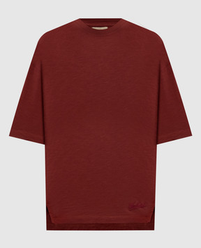 Woolrich Коричнева футболка з вишивкою логотипа CFWWTE0103FRUT4061