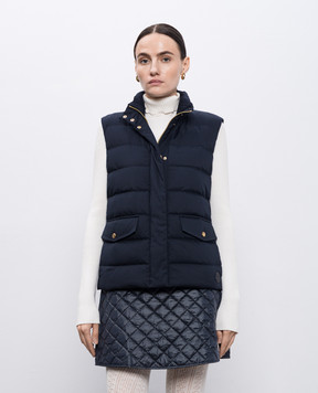 Moncler Синий жилет с нашивкой логотипа K20931A00118597WF
