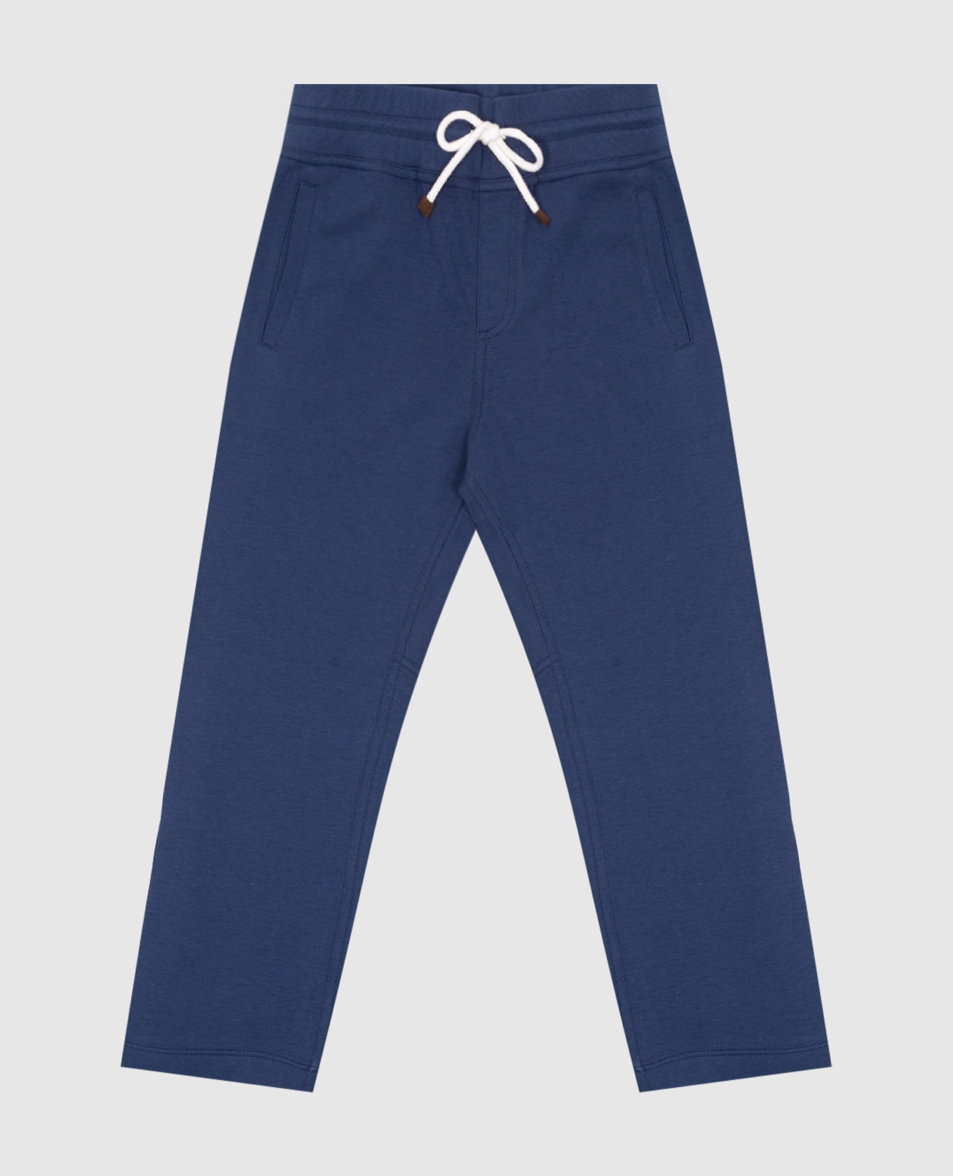 Children's blue sports pants with stripes