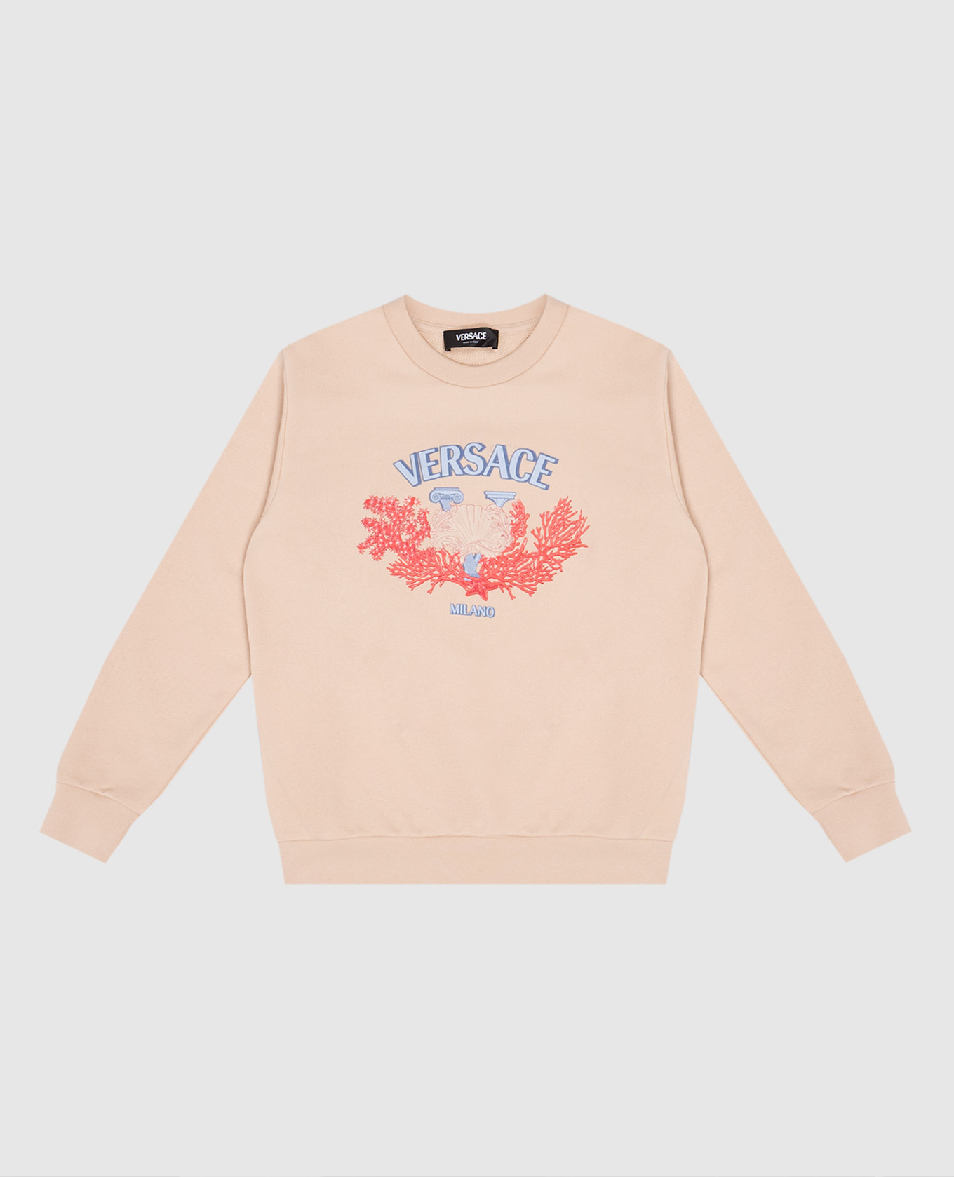 

Детский бежевый свитшот с принтом логотипа Tresor, Худи и свитшоты