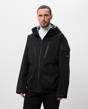 Mackage Черная горнолыжная куртка с логотипом патча ROHAN