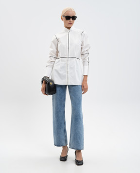 Maison Margiela MM6 Сині джинси кльош з логотипом S62LB0202M30018