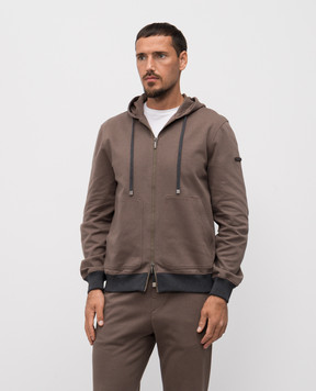 Peserico Коричневая спортивная куртка с логотипом R57011J00081D