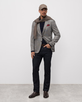 Canali Синє поло з вовни MK01149C0572