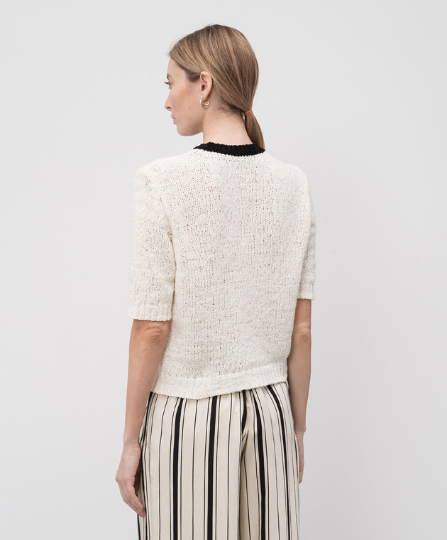 Twinset Белый джемпер с логотипом логотип логотип 251TP3440 изображение 4
