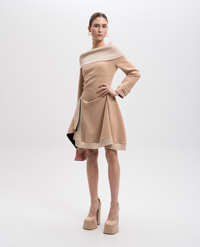 Christian Dior Бежева сукня асиметричного крою 6H21639G1507