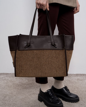 Gianni Chiarini Коричнева комбінована сумка Marcella BS12130MEMORY