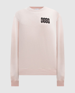 Off-White Розовый свитшот Reg Crewneck OWBA055F24FLE003