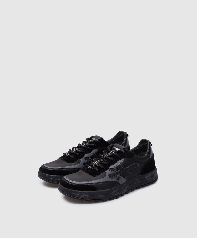 Premiata Черные кожаные кроссовки NOUS NOUS изображение 2