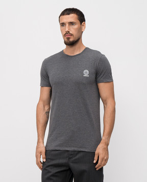 Versace Сіра меланжева футболка Medusa AUU010051A10011