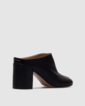 Maison Margiela MM6 Черные кожаные мюли S59WX0071P5000