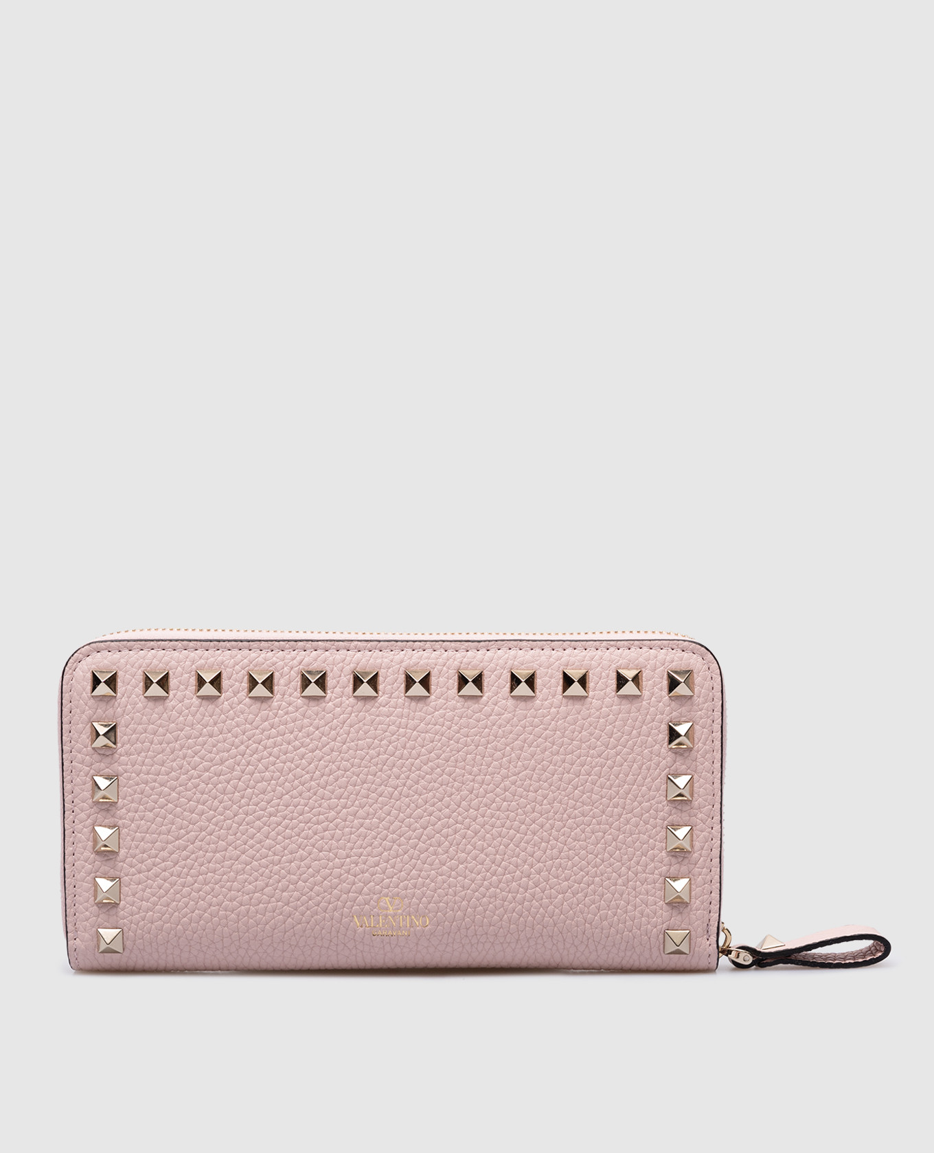 Rockstud Pink Leather Wallet