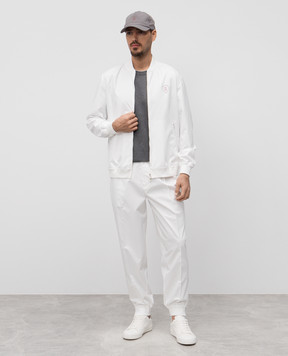 Brunello Cucinelli Біла спортивна куртка з емблемою MB4229084T