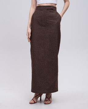 Max Mara Коричнева спідниця максі PIANOSA PIANOSA